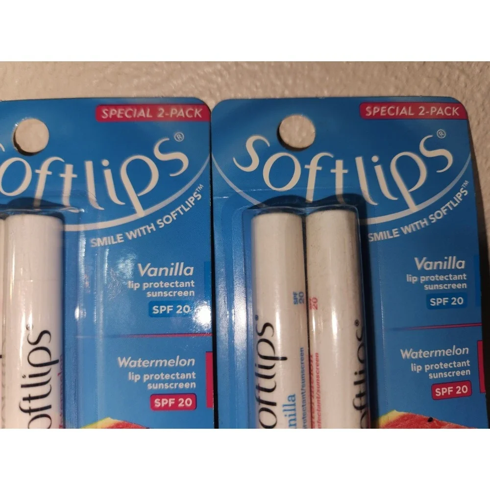Lot of‎ (3) Softlips Vanilla & Watermelon packs of 2~ BNIP